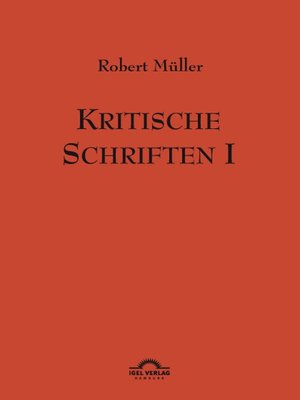 cover image of Kritische Schriften 1